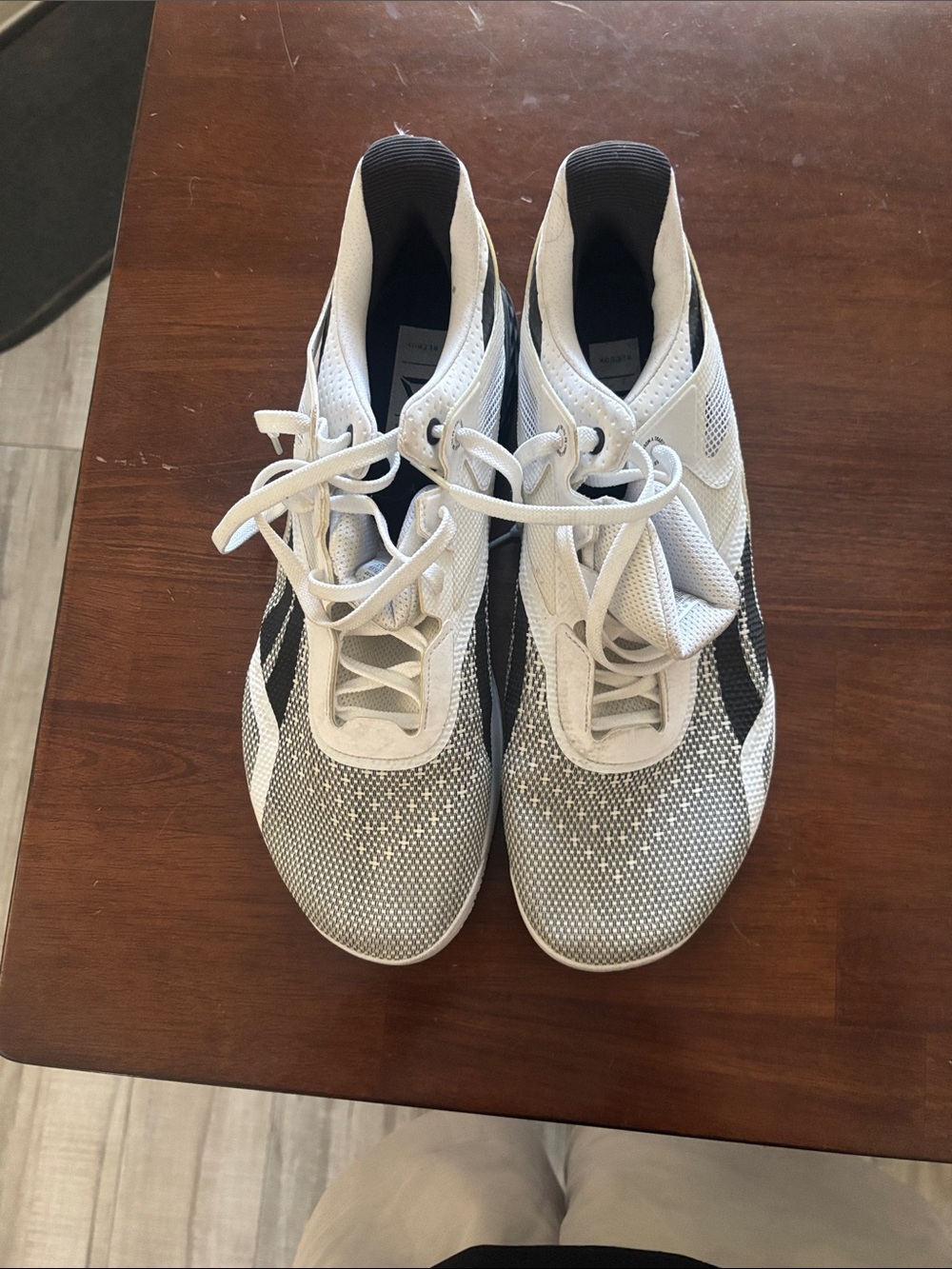 Reebok White and Black Men's Athletic Sneakers
